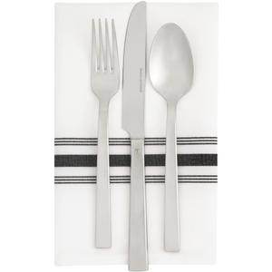 Restaurantware-18.5 x 22.75 Inch Bistro Napkins, 10 Tightly Woven Restaurant Cloth Napkins - Machine Washable, Durable, White With Black Stripes, Polyester Dinner Napkins, Restaurant Quality, Soft