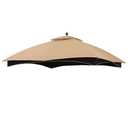 MASTERCANOPY Replacement Canopy Top for Lowe's Allen Roth 10x12 Gazebo #GF-12S004B-1 (Beige Plaid,Riplock Material)