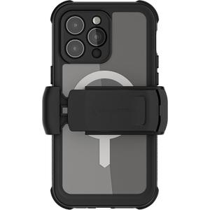 Ghostek NAUTICAL Waterproof iPhone 14 Pro Max Case with Belt Clip, Screen Protector and MagSafe Magnet Rugged Heavy Duty Protection Full Body Designed for 2022 Apple iPhone 14ProMax (6.7 Inch) (Clear)