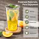 2 x Freshmage 16oz Double Walled Insulated Tumblers (4 Pack), Tumbler Cups Keep Drinks Cold & Hot, Crystal Clear Reusable Plastic Cups, BPA-Free Plastic Drinking Glasses, Dishwasher Safe