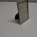 4x6 Silver Metal Picture Frame with Real Glass, Unique Cute Rope Design, Wall Mount or Tabletop Display