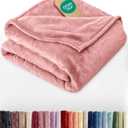 Ultra Soft Fleece Blanket Queen Size - Flannel Fleece Luxury Queen Blanket - Lightweight for Couch Bed Chair - Thick, Warm and Breathable - All Season Cozy Anti-Static Microplush Bedding, Rose Pink