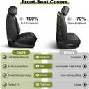 IKABEVEM Seat Covers & Original Floor Mats Set Fit for Ford F150 / F-150 Lightning 2015-2026 Super Crew Cab (Not Fit Rear Seat with Under-Seat Fold Flat Storage Model)