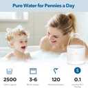 Bath Filter for Tub 2500 Gallon Bathtub Water Filter, Upgraded Large Opening Design (15L/Min) Universal Fit for Bathtub Faucet, Hard Water Softener Removes Chlorine Sensitive Skin Dry Hair Friendly (Matte White)