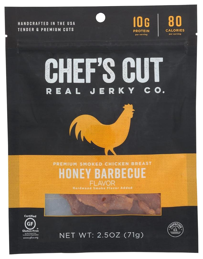 Chef's Cut Tender Real Chicken Jerky, Honey Barbecue, 2.5 Ounce (EXP 07/10/25)