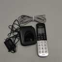 Panasonic Compact Cordless Phone with DECT 6.0, 1.6" Amber LCD and Illuminated HS Keypad, Call Block, Caller ID, Multiple Display Languages - 1 Handset - KX-TGB810S (Black/Silver)