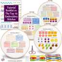 Bradove Classic Embroidery Stitches Practice Kit, Embroidery Kit for Beginners, Beginner Embroidery Kit for Adults, Hand Embroidery Kit for Kids, Stitches Kit
