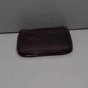 Top Grain Genuine Leather Clutch Wallet Bag with Hand Strap for Man & Woman, Handmade Minimalist Vintage Design, 2 Zip Pockets & Multi Slots, RFID Large Capacity for Cards/Phone/Check/Banknote, Coffee