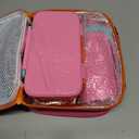 PIQUEBAR Kids Lunch Box with 8oz Thermo, Leakproof Bento Box with Insulated Bag, Kids Insulated Water Bottle with Straw, Food Lunch Container for Back to School Girls, Pink