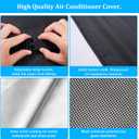 Luxiv Newest Design Mesh Window Air Conditioner Cover Outdoor, Support Window AC Unit Work Use for Outside Insulation Black Dust-Proof Waterproof Outdoor AC Protection Defender 21WX16DX15H