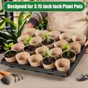 RooTrimmer 20 Cell Plant Trays for Carrying 3 inch Round Nursery Pots, Sturdy Plastic Trays Suitable for Holding 100 pcs Peat Pots (5 Packs)