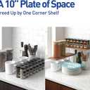2 Tier Space-saving Retro Wooden-colored Kitchen Countertop Organizer, Corner Counter Shelf for Kitchen Storage，Spice Rack Cabinet Stackable Organization for Bathroom Office Bedroom
