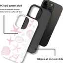 ZHEGAILIAN Case Compatible with iPhone 14 Pro Max, Cute Light Pink Shells Design Phone Case, Matte Mixed Double-Layer Hard Shell+Soft Silicone TPU Shock Protective