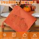 Breling Thanksgiving Pumpkin Table Runner Jacquard Fall Pumpkin Thanksgiving Dinner Table Runner Autumn Harvest Decoration for Kitchen Dining Home Dinner Party 13x72 Inch(Rust)
