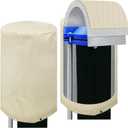 Windyun Round Water Pressure Tank Cover 28'' Diameter x 44'' Height Weatherproof Insulated Well Tank Cover Outdoor Well Covers for Yard Outside Winter Freeze Protection (Black) 