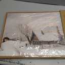 crmotu Framed Wall Art for Living Room, Blue Floral Botanical Canvas Prints, Minimalist Flower Vintage Wall Decor, Pea Branch Leaf Wall Pictures for Bathroom Bedroom Above Bed Kitchen, 16x24 inch