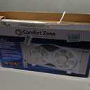 Comfort Zone 9" Smart Reversible Twin Window Fan with WiFi & Remote Control | 3-Speed Exhaust, Intake & Circulate Functions | Adjustable 23.5" to 37" Width | Works App (iOS/Android)