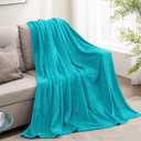BEDELITE Fleece Blanket Teal Throw Blanket for Couch & Bed, Luxury Plush Cozy Fuzzy Blanket 50" x 70", Super Soft Warm Lightweight Fall Throw Blanket for Travel Camping