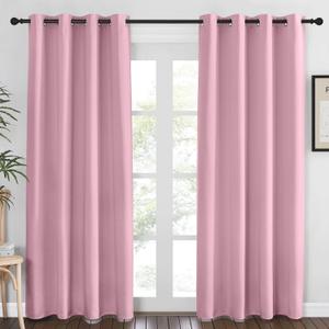 NICETOWN Blackout Curtains 84 Inch Length, Thermal Insulated Room Darkening Drapes Grommet Window Covering for Living Room Bedroom (W52 x L84 Inch, 1 Panel, Rouge Pink) NICETOWN Blackout Curtains 84 Inch Length, Thermal Insulated Room Darkening Drapes Grommet Window Covering for Living Room Bedroom (W52 x L84 Inch, 1 Panel, Rouge Pink)