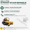 UDC Parts 942-05056A 6 Point Star Mower Blades Replacement for Cub Cadet 54 Inch Enduro XT1-54 ST GT LT Craftsman Z560 T310 Z6900 Troy Bilt Mustang RZT L54 942-05056 742-05056A ZT1-54 ZT2-54/3 Pack