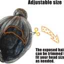 Old Lady Costume for Women Granny Costume Kit with Old Lady Nightgown Wig Grandma Costume Halloween Outfits (8-10T, Dress)