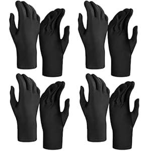 Vicenpal 4 Pair Running Glove Liners for Men Women Lightweight Winter Ski Gloves for Sport Hiking Working, One Size (Elegant Color)