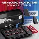 Neroku Durable Travel Case for Nintendo Switch 2 [Model 2025] I Hard Shell Carrying Switch 2 Case with 12 Game Card Slots, Screen Protector I Black EVA Protective Cover