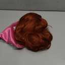 Auburn Wig with Bangs for Women Copper Red Wavy Layered Wig with Curtain Bangs for White Black Women Synthetic Long Reddish Brown Layered Body Wavy Wigs Heat Resistant Hair Wig for Daily Use Party (24 Inch)