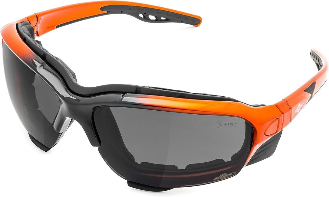 ToolFreak Recka Safety Glasses and Goggles Combo, Rated to ANSI z87.1-2015, Accessories Included (Dark Smoke Tinted)