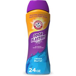 ARM & HAMMER Odor Blasters In-Wash Laundry Scent Booster, Eliminates Tough Odors, Fresh Burst Scent, 24 oz Bottle (24 Ounce (Pack of 1))