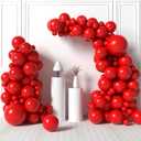 HOUSE OF PARTY Cherry Red Balloons for Valentine's Day 5/12/18 Inch | Matte Balloons for Easter Party Decorations, Graduation, Wedding, Anniversary and Mother's Day Decorations