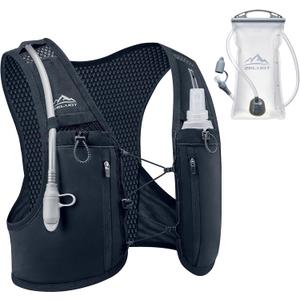 Zelvot Running Vest for Women Men, USA Original Patent, Lightweight Adjustable Running Hydration Vest with 2L Water Bladder, Reflective Hydration Backpack for Marathon Hiking, Large-X-Large