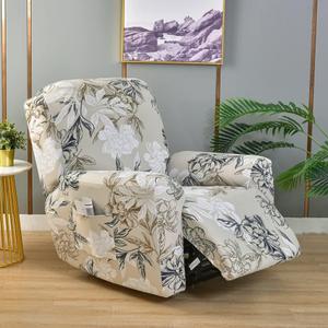 Oversize Recliner Chair Cover for Large Recliner Sofa Slipcover 1 2 3 Seat Reclining Cover Anti Slip Loveseat Recliner with Pocket Furniture Protector (L,1 seat (4pcs))