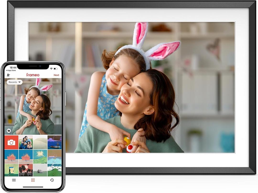 WiFi 10.1'' Digital Picture Frame with 1280x800 Resolution, Touchscreen Digital Photo Frame Share Photos and Videos Remotely via APP - Gift Guide for Christmas