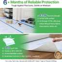39" x200' Heavy-Duty Floor Protection | Construction Grade Carpet Protector | Drop Cloth Plastic Film for Hardwood Floors | Waterproof Painters Covering with No Residue(Ice Blue)