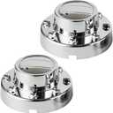 Replacement for Chrome Wheel Center Hub Cap Hubcap 2011-2018 Ram 3500 2Pcs Rear 1-Ton Dually DRW Alloy Wheel