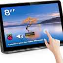 Ulrhzar 8 Inch Small Touchscreen Monitor mini PC Raspberry Pi Screen HDMI USB-C Portable Monitors IPS LCD Display 800x480 for 4/ 3/ 2/ Zero/ B/ B+ Win11/ 10/ 8/ 7