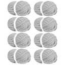 BSRHOME Chunky Chenille Yarn for Hand Knitting,Fluffy Soft Jumbo Yarn by Circular Needle & Crochet Hook,Super Bulky Big Yarn for Chunky Blanket,Large Thick Arm Knitting,8 Pack,Light Grey