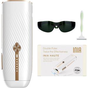 Laser Hair Removal for Women and Men, IPL Hair Removal Device with Ice-Cooling, Double Effectiveness & 5 Flashes per Second for Long-Lasting and Nearly Painless Results (White)