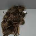 Sallcks Womens Short Brown Wig with Side Bangs Mid Length Natural Wavy Synthetic Hair Wig for Daily Party Halloween