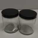 MotBach 2 Pack 8oz Glass Jars with Lids, Round Glass Jars with Spatulas, Inner Liners and Black Lids, Empty Cosmetic Containers Travel Toiletries Container for Lotion, Cream, Makeup, Cosmetic, Slime