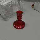 Maxcheck Set of 6 Candlestick Holders Taper Glass Candle Holder Decorative Candle Stand for Wedding Party Table Centerpiece Anniversary Festival Home Decor(Red)