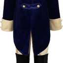 ReliBeauty Washington Costume Boys Hamilton American Colonial Uniform with Wig (L)