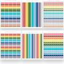 Grid Hobonichi Planner Sticker Kit, 6 Page Bundle, Dot Notebook Everyday Planning Stickers, Weeks Planning Stickers, 614 Stickers, Transparent Removable, Multicolor