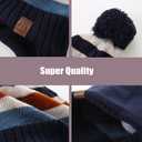 LMLALML Boys Winter Hat Earflap Knitted Beanie for Kids Warm Fleece Lined Thicken Hat for Baby (3-5T, Colorstripe-set)