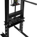 Hydraulic Press,6 Ton H-Frame Garage Floor Adjustable Shop Press with Stamping Plates to Bend, Straighten, Or Press Parts, Install Bearings & U-Joints (Black)