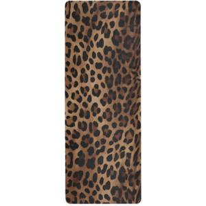 Leopard Print Yoga Mat Non Slip Natural Rubber Fitness Exercise Mat for Home Workout Gym Stretching Pilates Mats with Carrying Bag 71" x 26"