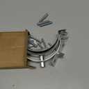 2 Pcs Heavy Duty Adjustable Pipe Bracket, 6 Inch Split Ring Hanger Clamp with Mounting Screws, Galvanized Steel Wall Strap for Round Gas Vent, Chimney, Drainage & Plastic Ventilation Pipes