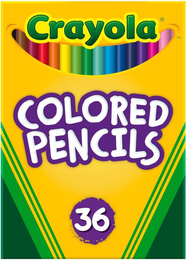 Crayola Colored Pencils (36ct), Kids Pencil Set, Back to School Essentials, Must Have Classroom Supplies for Kids, Pre-Sharpened Coloring Book Pencils, 3+ (36 Count (Pack of 1))