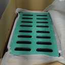 Catch Basin for Drainage with Fiber Glass Grate-22x14x24 in. Large Drainage Basin with Debris Basket,A15 French Drain Basin Without Reserved Hole for Yard,Downspout,Lawn,Municipal Pipeline